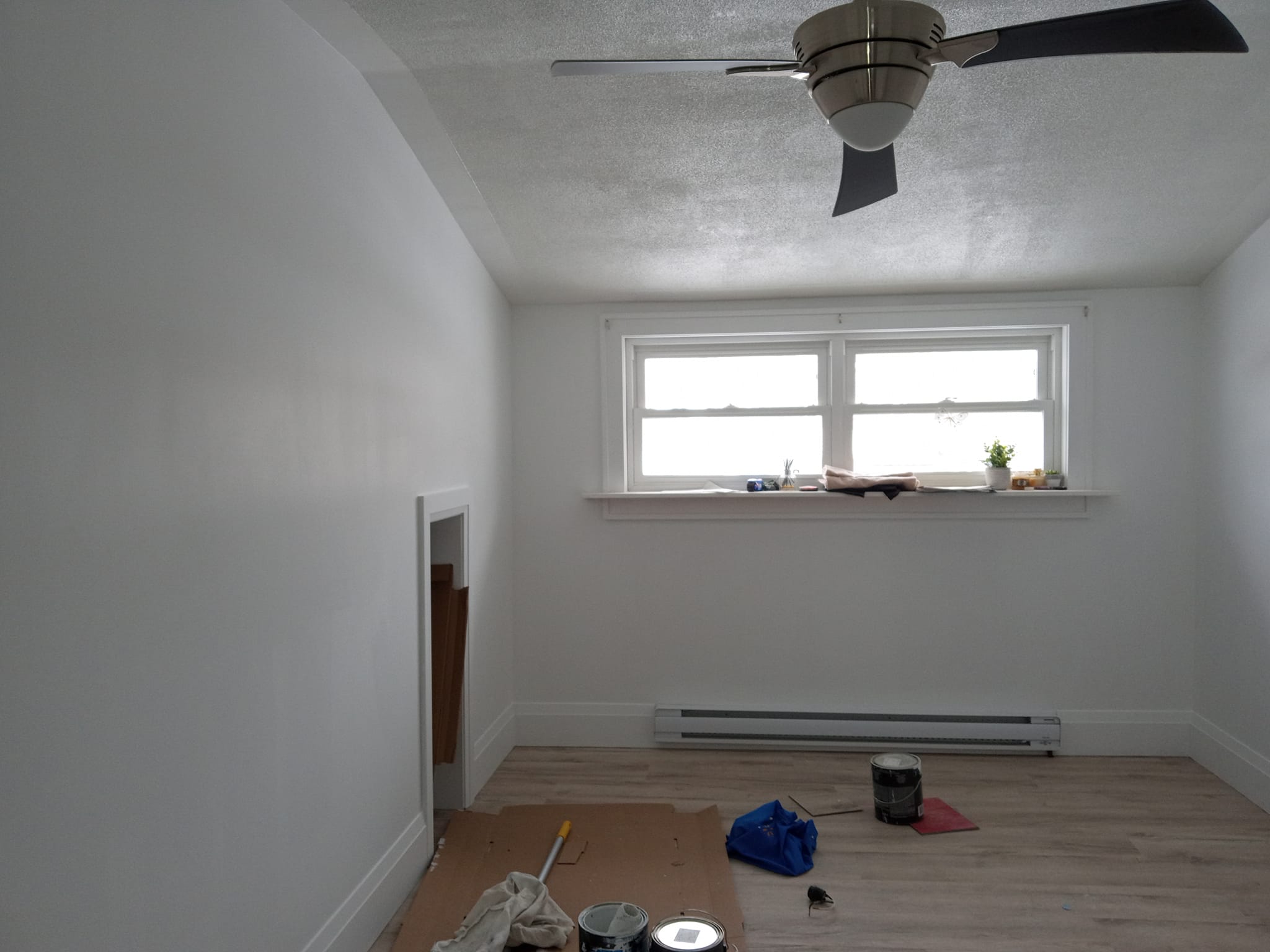 Room being prepared and painted with fresh coat